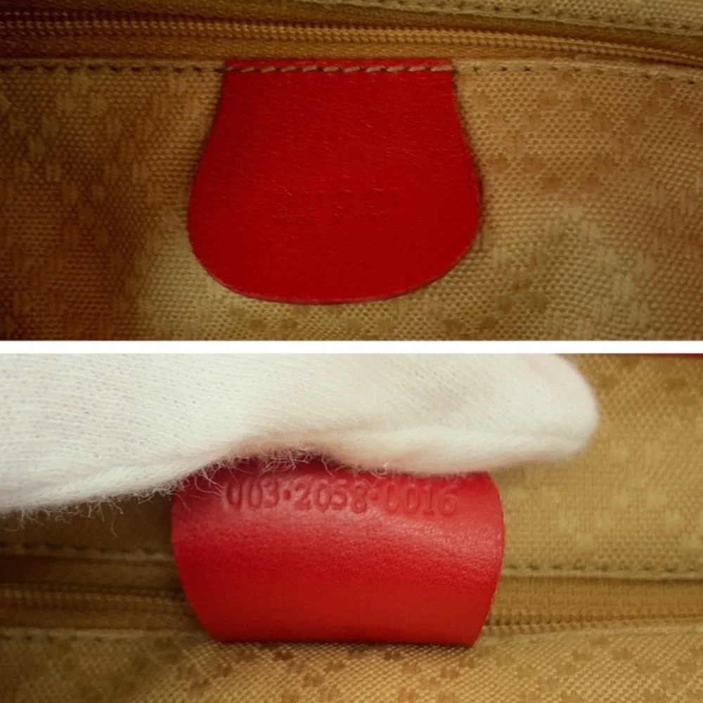Gucci Vintage Red Leather Backpack - Rank AB